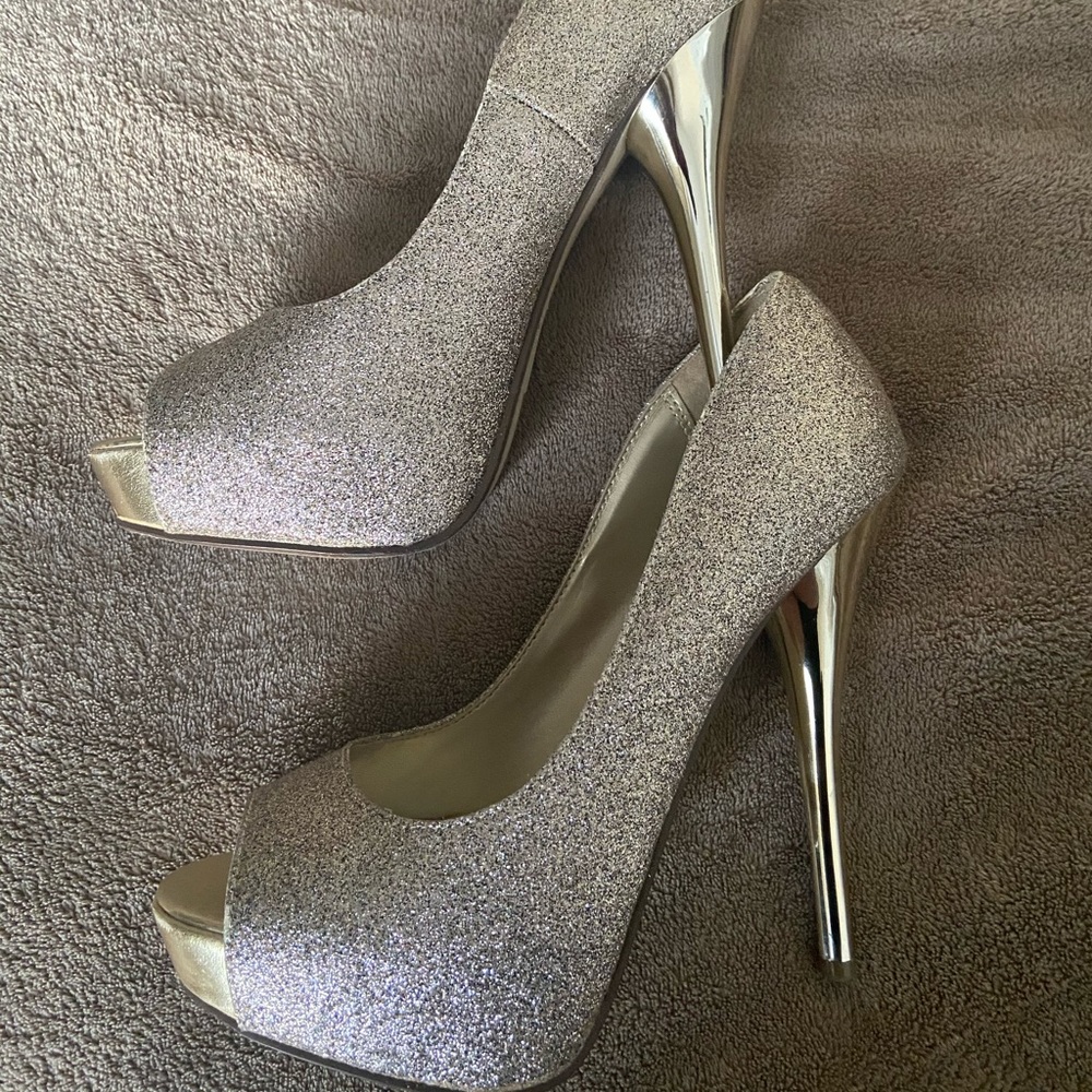 Gold Shimmer Heels